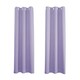 image 1 of Lilac Eyelet Curtains - Thermal Blackout Curtains - 46 x 63 Inch Drop - 2 Panel Purple