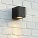 image 2 of CGC Lighting Eileen Black Outdoor Rectangle Wall Spotlight GU10 | Black | Black