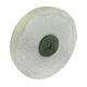 image 3 of White Close Stitched Metal Polishing Buffing Mop 8" x 1" 2 section 2nd Stage