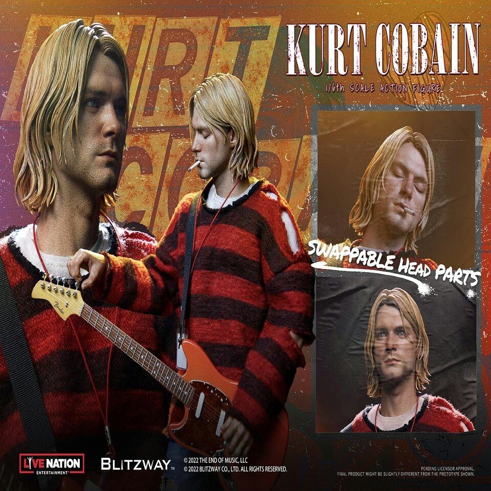 image 1 of Kurt Cobain On Stage Action Figure 1:6 Scale Blitzway BW-UMS-11701