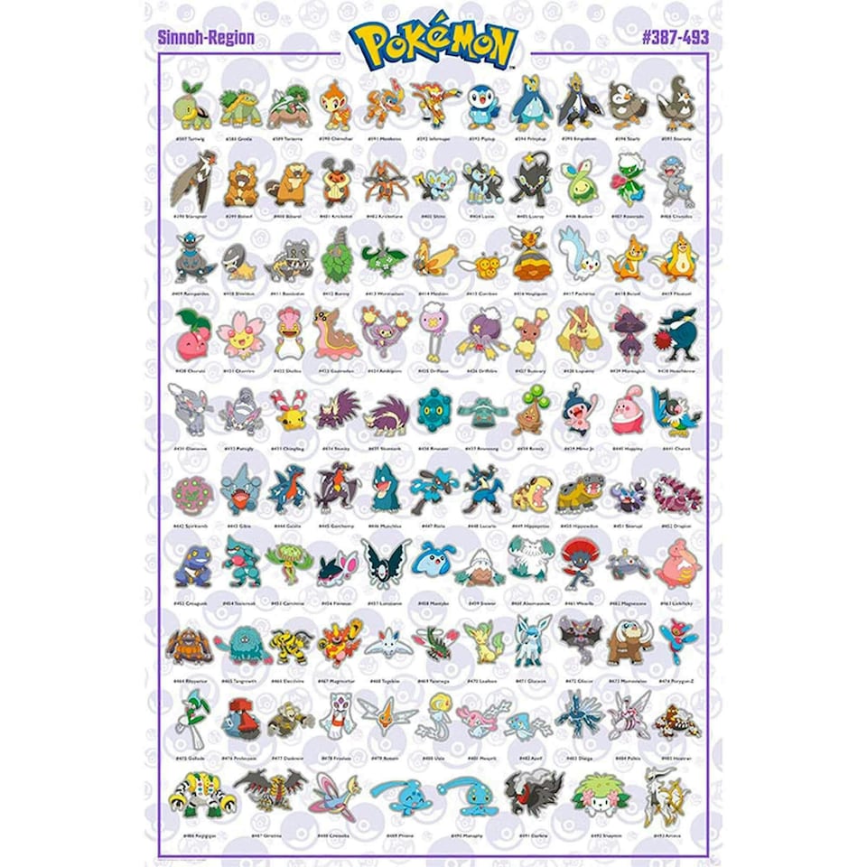 image 1 of Pokémon Sinnoh 61 x 91.5cm Maxi Poster