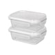 image 1 of Harbour Housewares Glass Food Storage Containers with Lids - 640ml - Pack of 2