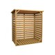 image 1 of 123cm x 115cm Large Wooden Outdoor Garden Patio Log Store Shed