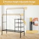image 4 of CISTWAY Clothes Drying Rack Double Rods Garment Rack Gold