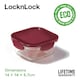 image 2 of LocknLock Ovenglass Square Food Containers with Lids, 5 x 500ml
