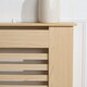 image 4 of OHS MDF Horizontal Slat Grilled Radiator Cover, Small - Natural Wood Brown | Natural Wood