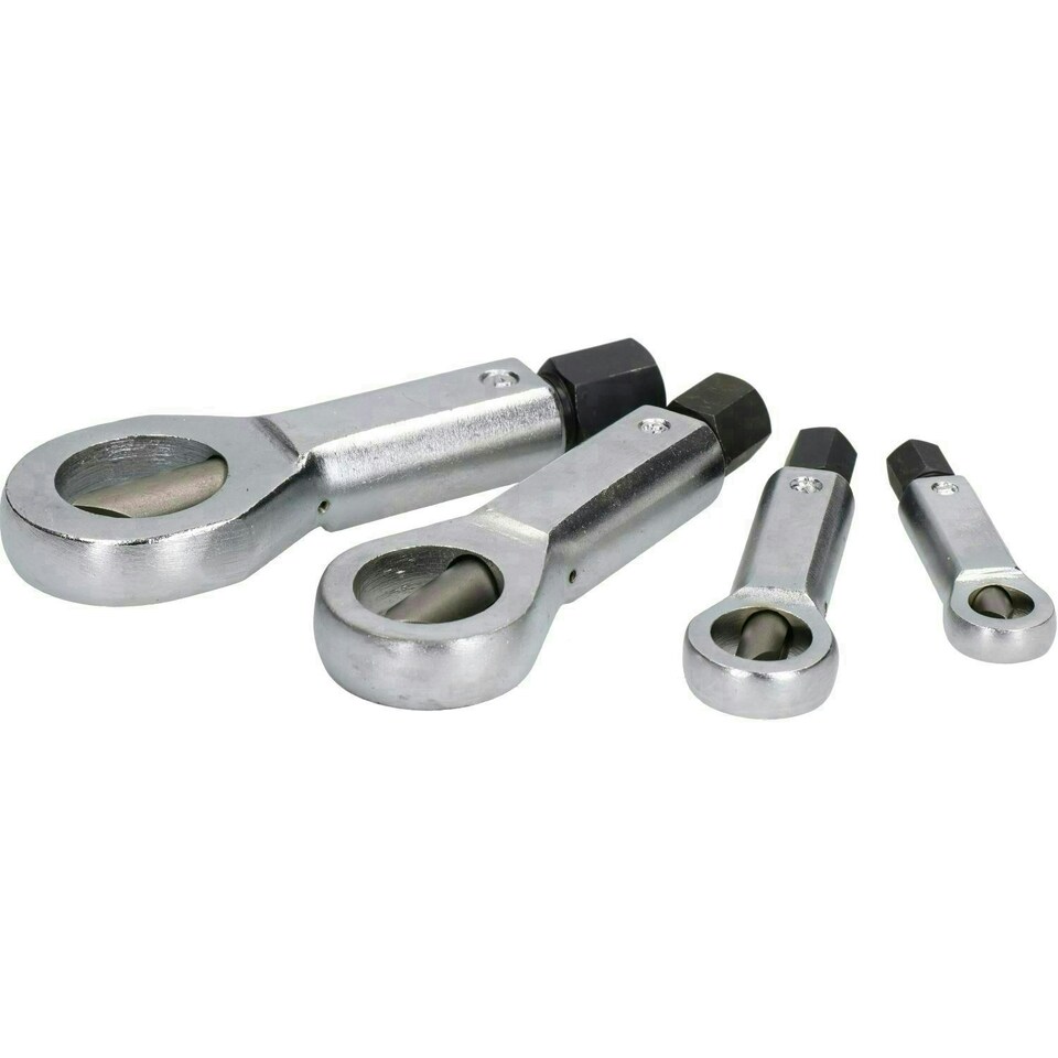 image 1 of 4pc Nut Splitter Cracker Remover Set Damaged Seized Nuts Cutter 9mm - 27mm