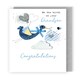image 3 of Blue Stork Birth Of Grandson Congratulations Card