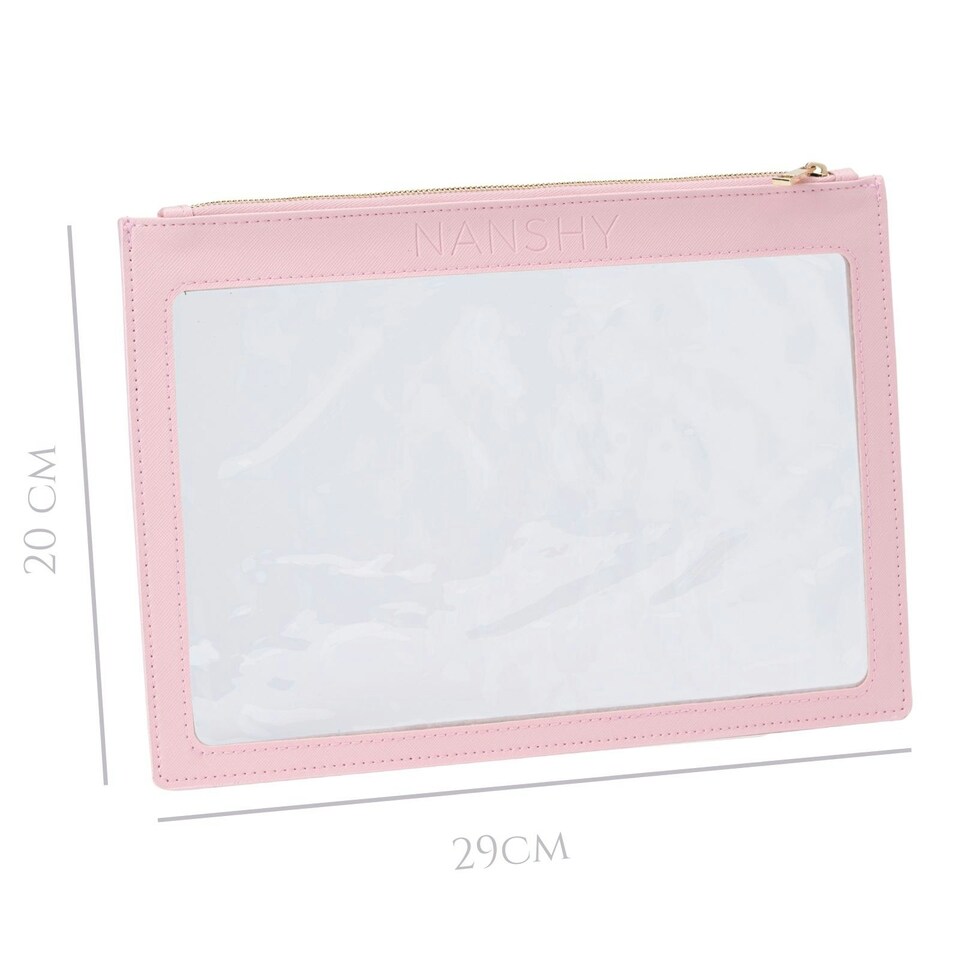 image 1 of Nanshy Clear PVC Makeup Pouch Pink
