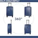 image 4 of 3 Piece Hard Shell Luggage Suitcase Set-Vanity Case + 24/28 inch Suitcase