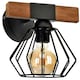 image 1 of Milagro Wall Lamp Ulf Black / Wood 1XE27 60W