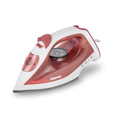 GEEPAS Steam Iron | 30s Fast Heat-Up, 1800W Red