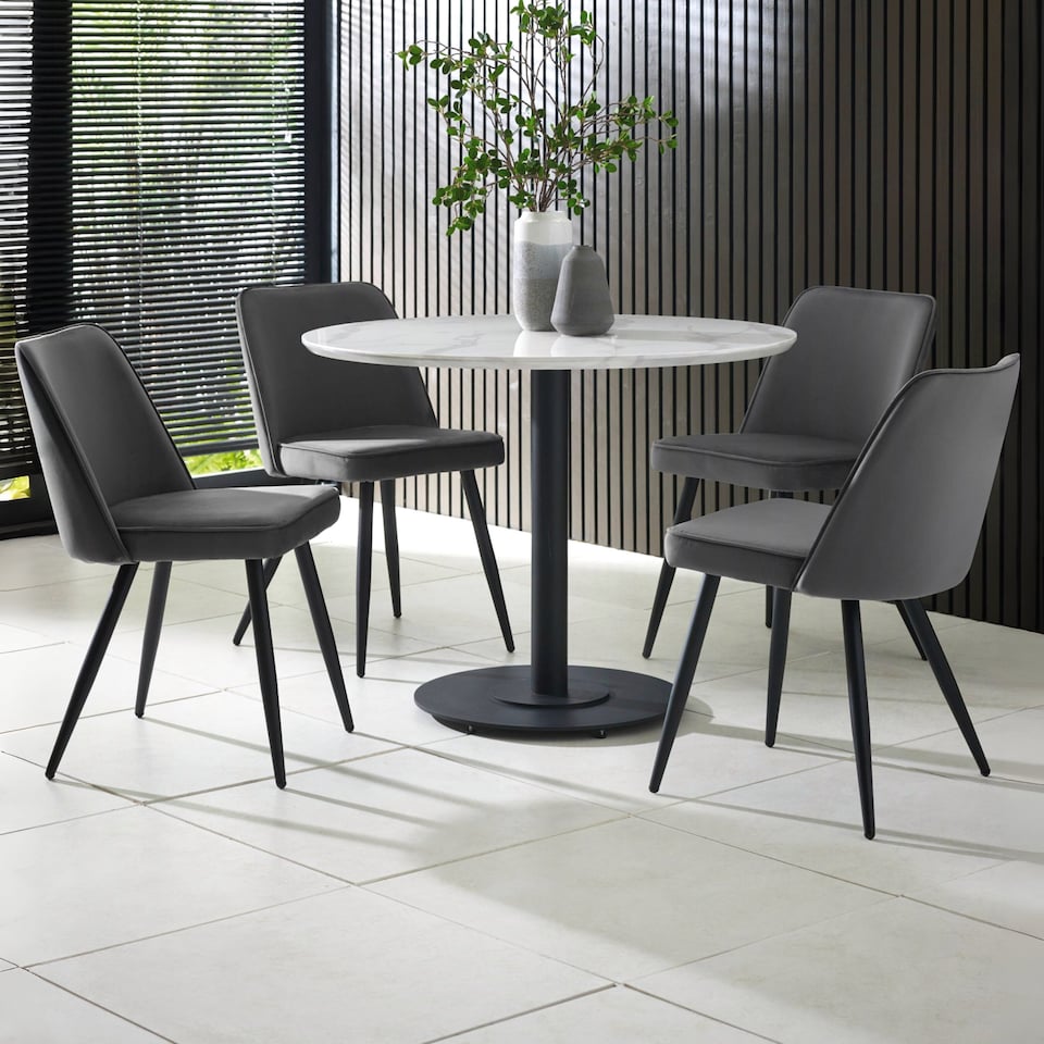 image 1 of Luca 100cm Round Dining Table White