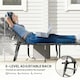 image 3 of Outsunny Folding Sun Lounger with 5-Level Reclining Back, Side Table, Beige 