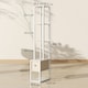 image 7 of HOMCOM Floor Lamp with Shelves, LED Standing Lamp with Fabric Drawer, White White