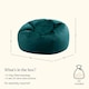 image 6 of Kingston Classic Velvet Bean Bag Chair Teal Green Bean Bags | Green | Teal Green | 1