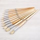 image 2 of Pack of 12 Assorted Size Wooden Round Handle Bristle Hair Artist Paint Brush Set