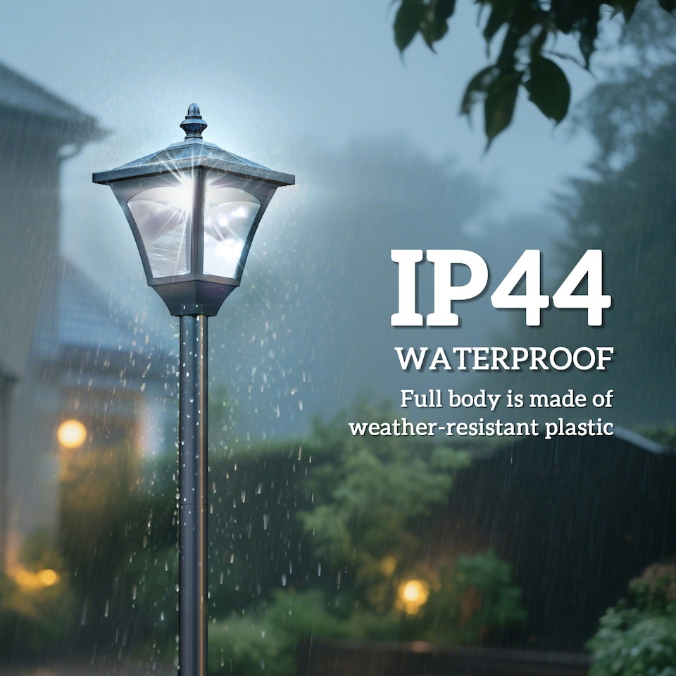 image 1 of Outsunny Outdoor Garden Solar Light with Base Freestanding Energy-saving Optical