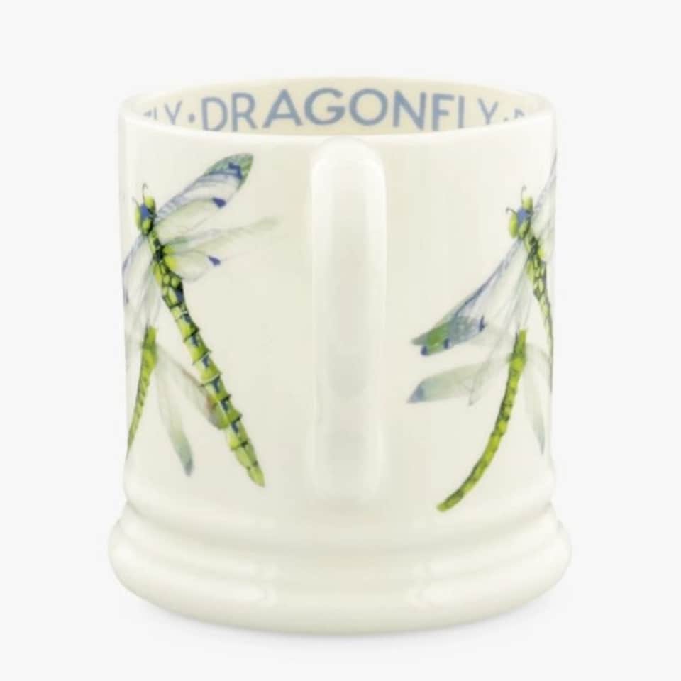 image 1 of Mug: 1 x 300ml Emma Bridgewater Dragon Fly Half Pint Mug, Ceramic White