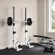 image 8 of HOMCOM Adjust Pair of Barbell Squat Racks Stand Weight Lifting Bench Press Gym