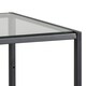 image 4 of Seaford Narrow Black Metal Bookcase with 2 Glass Shelves