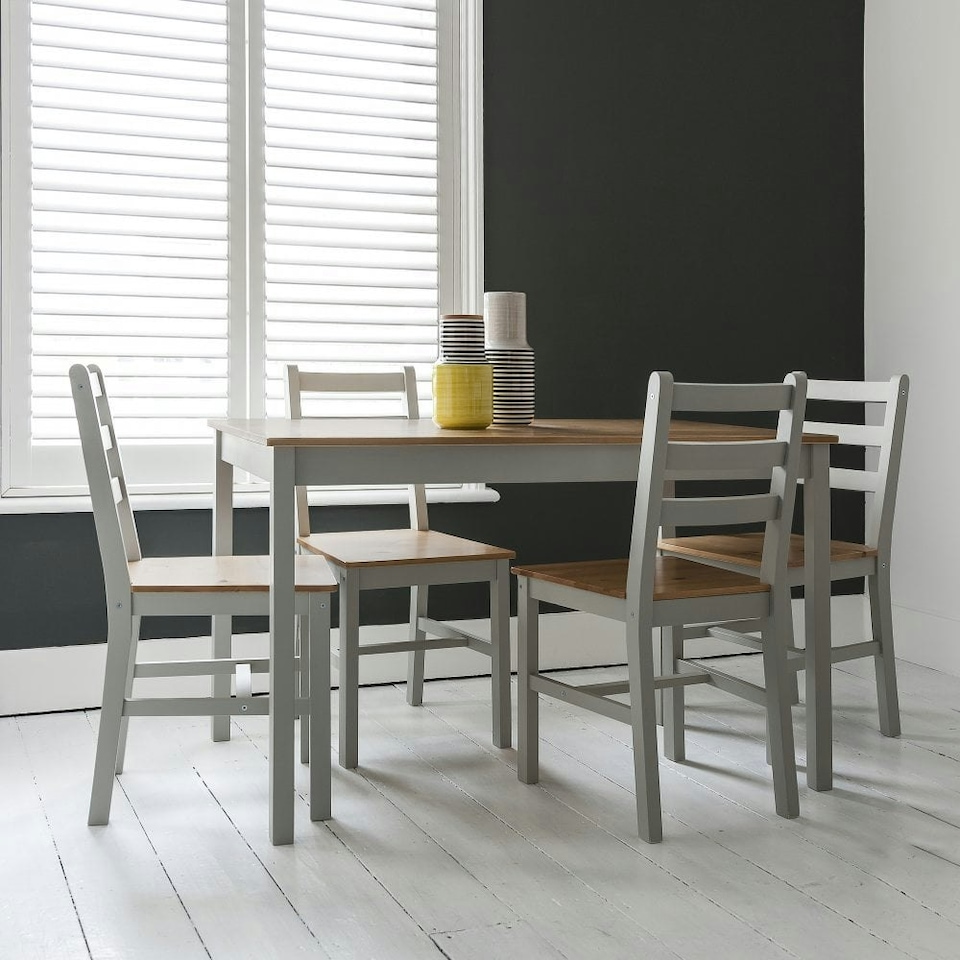 image 1 of Annika Dining Table in Grey & Pine White