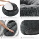 image 5 of Dog Bed Maja - round with long plush, thick padding with raised edge, washable and non-slip | Grey | grey | XL | 1