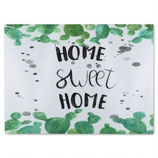 Home Sweet Home Glass Chopping Board | Multi