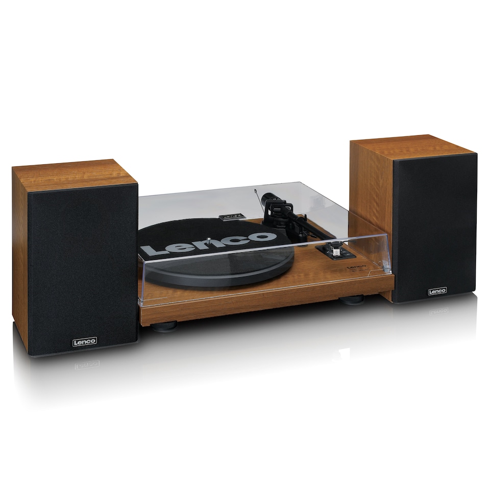 image 1 of Lenco LS-480WD - Turntable with Bluetooth Connectivity and Speakers, Wood