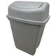 image 1 of 1 x 25 Litre Silver Plastic Waste Recycling Swing Bin With Lid For Kitchen & Office Silver
