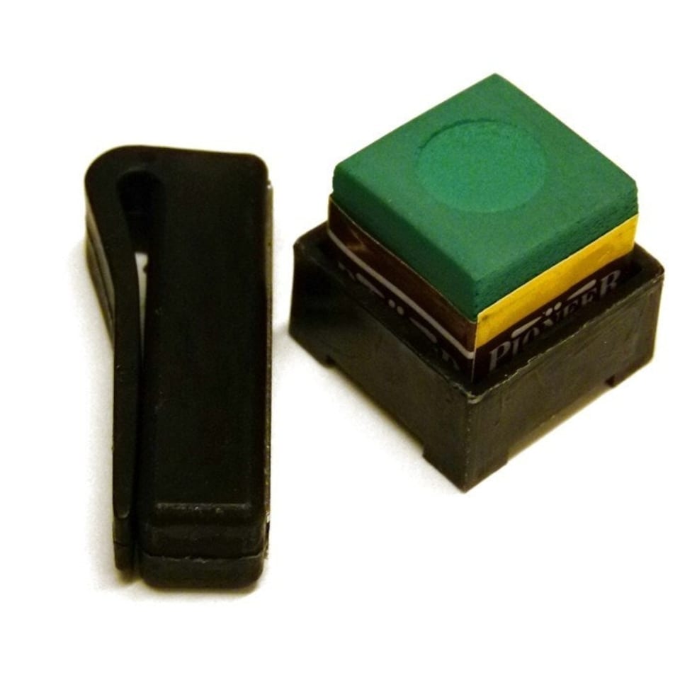 image 1 of Carta Sport Magnetic Snooker Chalk Holder - Black/Green/Yellow - One Size