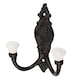 image 1 of Hammer & Tongs Ornate Double White Ceramic Coat Hook - W100mm x H115mm - Black | Black | Black | One Size