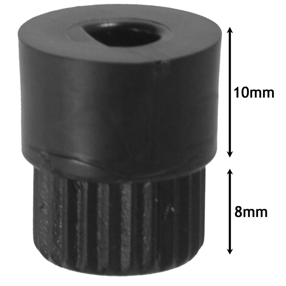 image 1 of SPARES2GO Universal Black Chrome Control Knobs for All Makes and Models of Oven Cooker & Hob (Pack of 4)