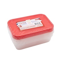 Elite 500cc Micro Container & Coloured Lids 6pk - Pack of 3