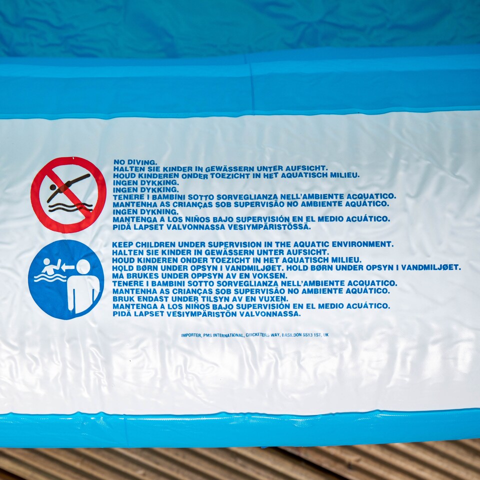 image 1 of 2m x 1.5m Jumbo Rectangular Inflatable Family Paddling Pool