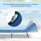 image 3 of Outsunny Folding Lounge Chair Outdoor Chaise Lounge for Bench Patio Blue