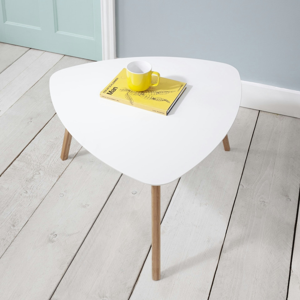 image 1 of Malme Extra Large Side Table in Classic White and Natural Pine White