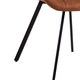 image 9 of Waylor Dining Chair in Brown Fabric Set of 2