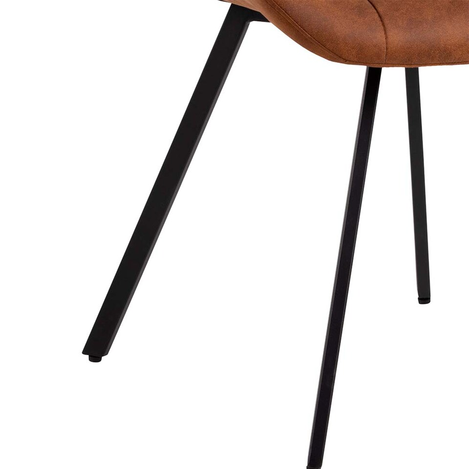 image 1 of Waylor Dining Chair in Brown Fabric Set of 2
