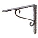image 1 of Hammer & Tongs Notched Scroll Iron Shelf Bracket - D205mm - Raw