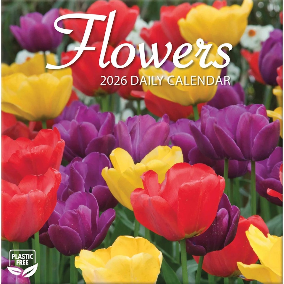 image 1 of Flowers Desk Calendar 2026, Desk Calendars, Day To View, Lifestyle, Gift