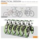 image 6 of HOMCOM Bike Parking Rack Bicycle Locking Storage Stand for 6 Cycling Black