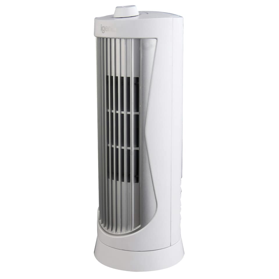 image 1 of Igenix Mini Tower Fan, Oscillating, 12 Inch, White, DF0020WH