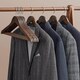 image 3 of 20-Pack Wooden Clothes Hangers with Shoulder Notches, Trouser Bar and Swivel Hook, Dark Walnut