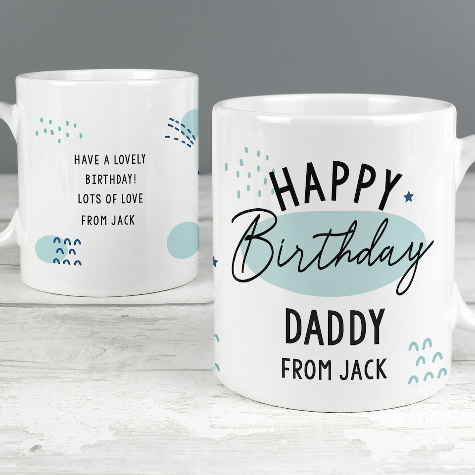 image 1 of Personalised Happy Birthday Mug White