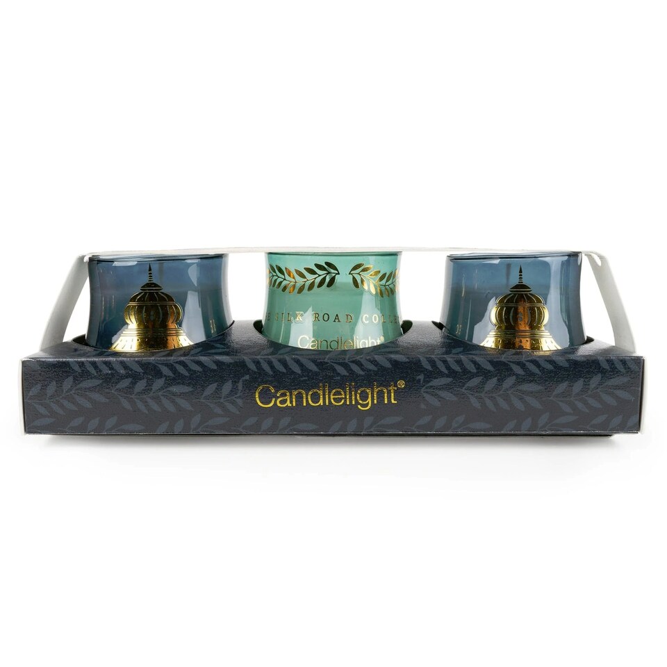 image 1 of Candlelight Silk Pear & Fig Jaisalmer Votive Candle Set