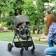 image 2 of HOMCOM 2 in 1 Pushchair Stroller w/ Reversible Seat Single Hand Foldable Grey