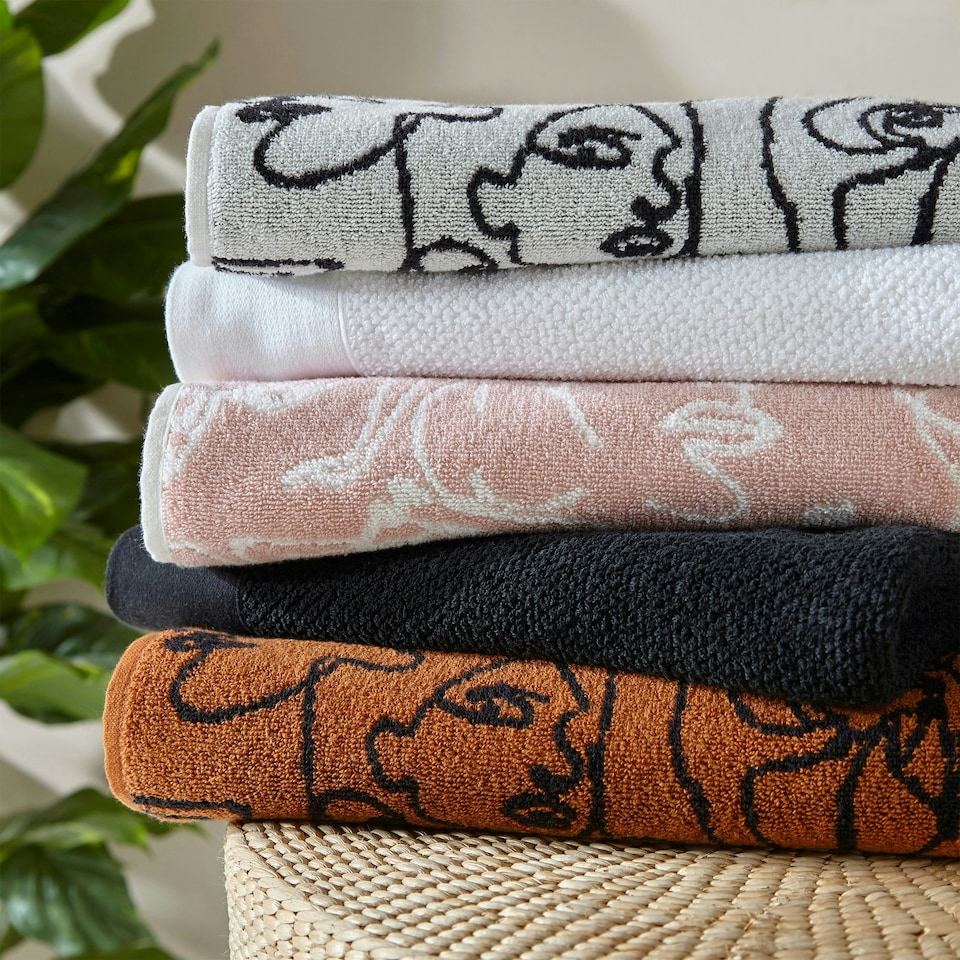 image 1 of furn. Everybody Jacquard Hand Towel Pecan