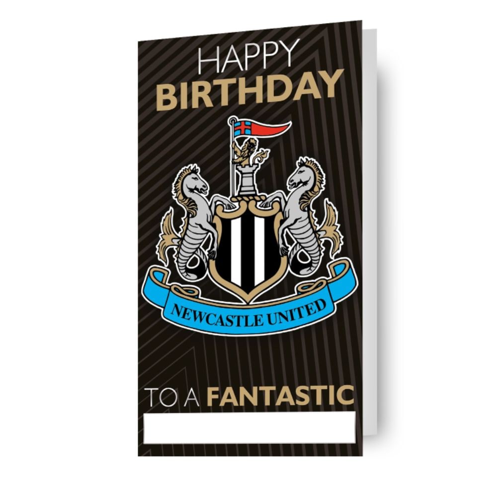 Newcastle United FC Geburtstagskarte Mit Anstecker, Offizielles Lizenzprodukt, Ca. 22,5x12 Cm