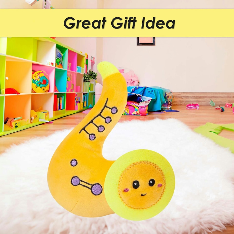 image 1 of Saxophone Soft Toy Cute Plushie Huggable Cuddly Stuffed Toy 16cm Yellow